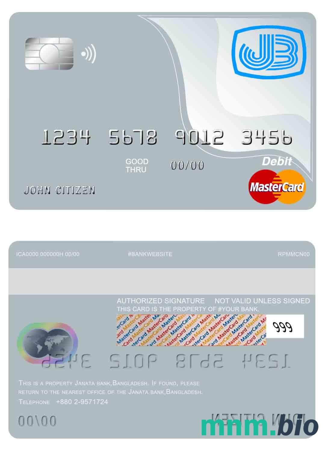 Bangladesh Janata bank mastercard
